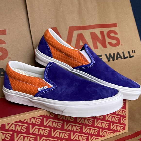 Vans Classic Slip On P&C Royal Blue/ Apricot Buff sneakers WMNS - Picture 7 of 16
